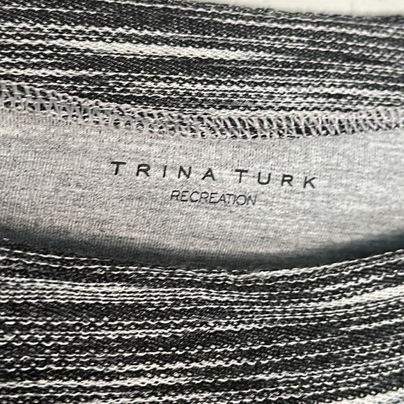 Trina Turk Recreation Grey Pullover Sweater Top Athleisure Grunge Goth 80s - Picture 5 of 9